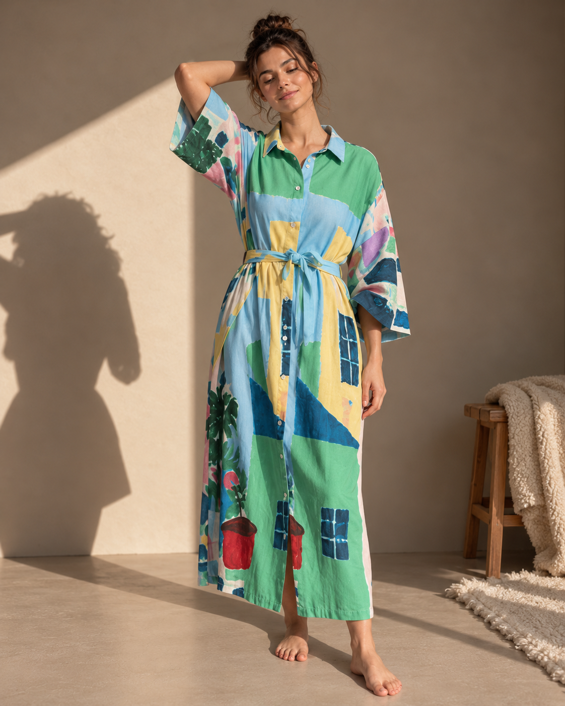 COLOR SPLASH MAXI DRESS