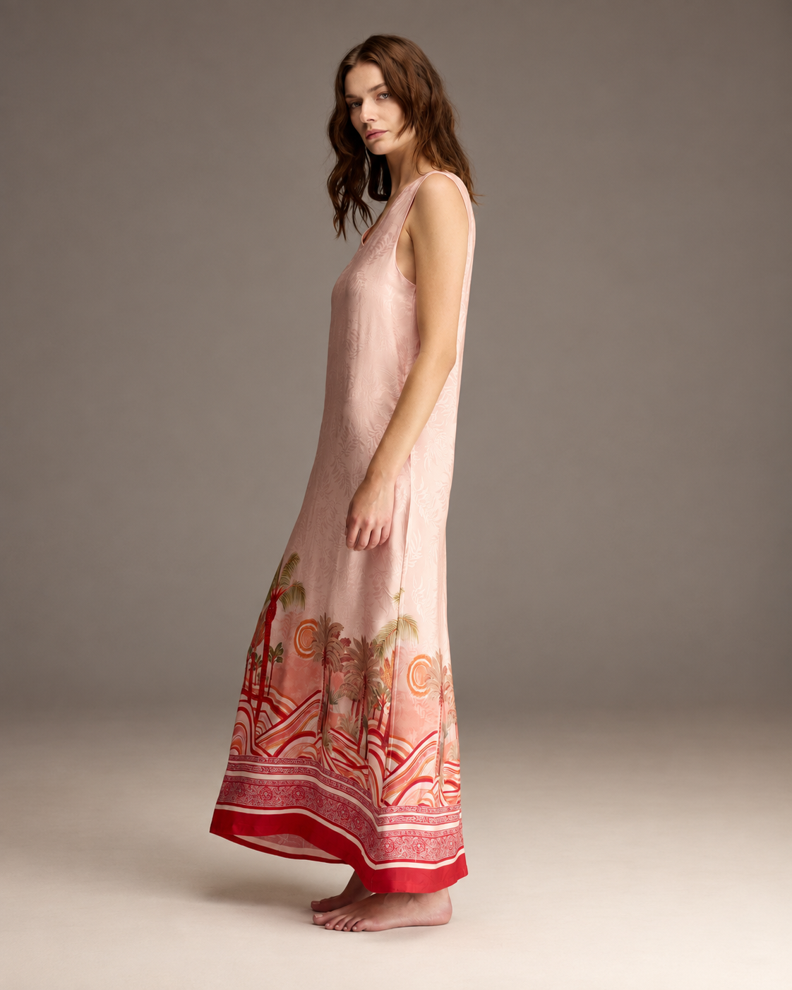 Sunset Palm Maxi Nightdress