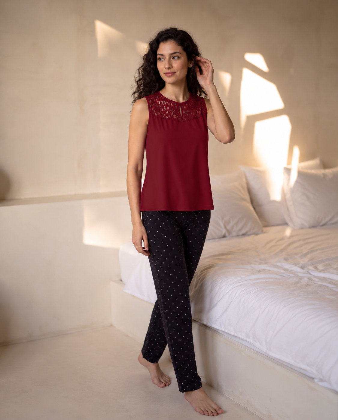 Burgundy Touch Pajama Set