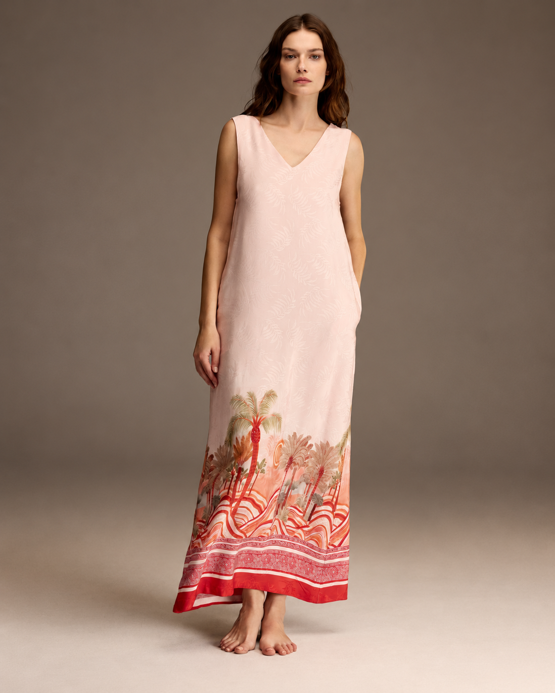 Sunset Palm Maxi Nightdress
