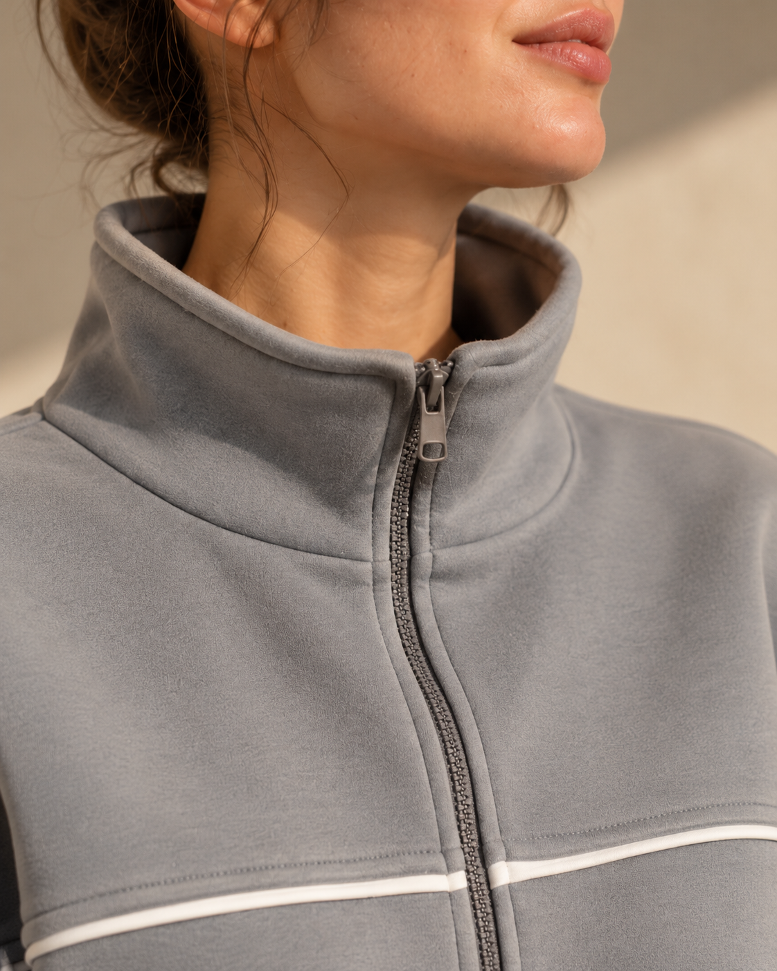 Silver Cloud Cotton Tracksuit Set