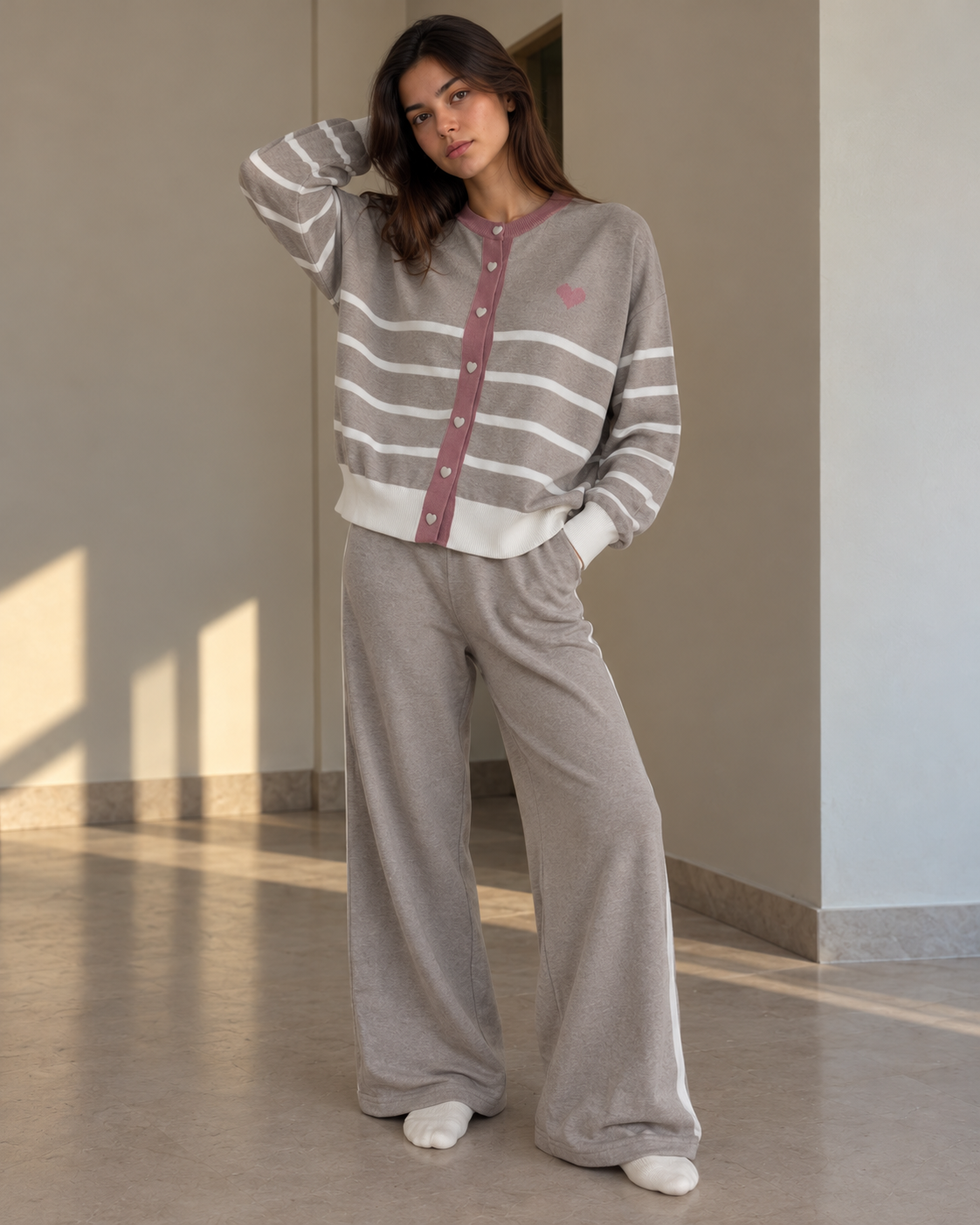 Sweet Hearts Knit Lounge Set