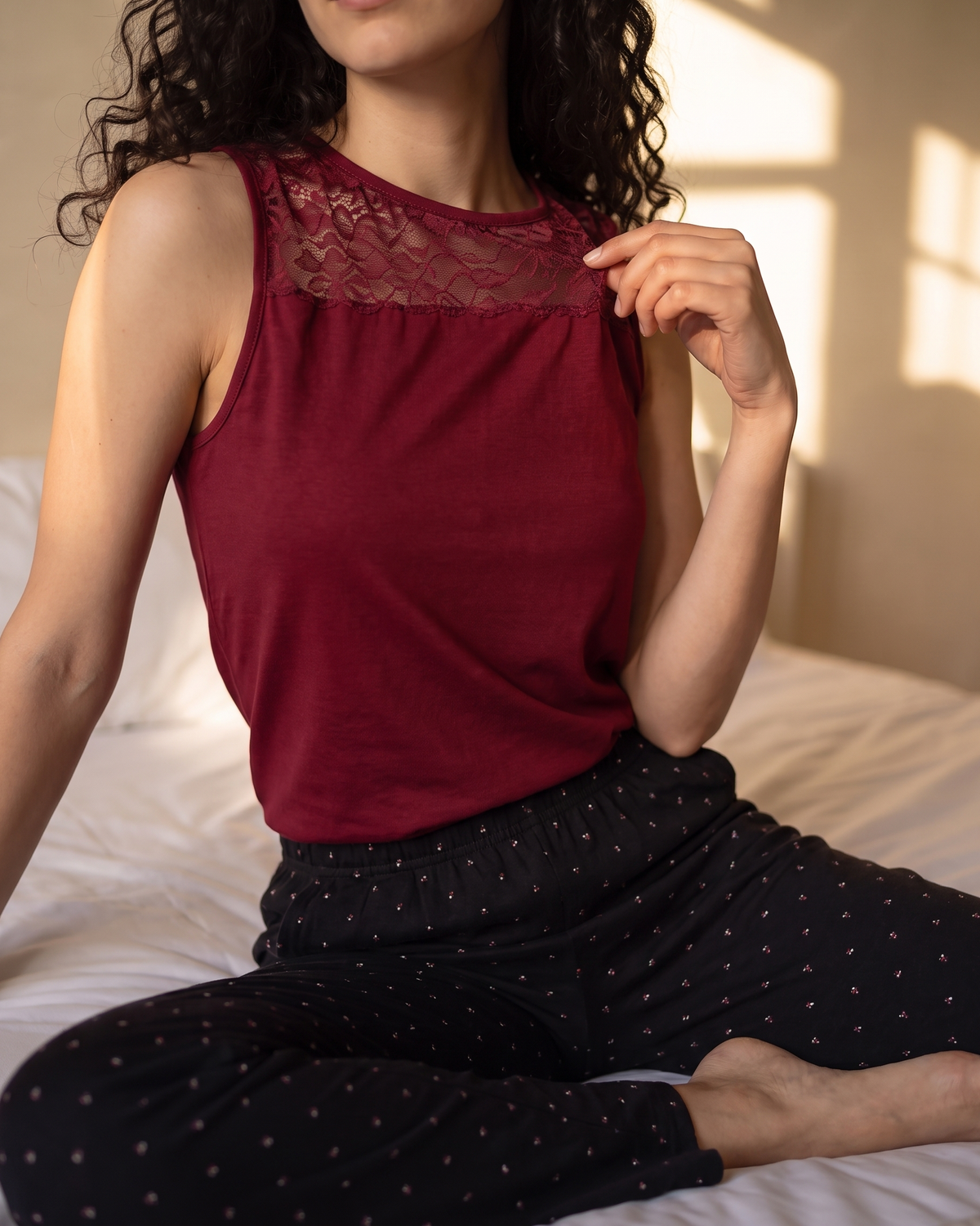 Burgundy Touch Pajama Set