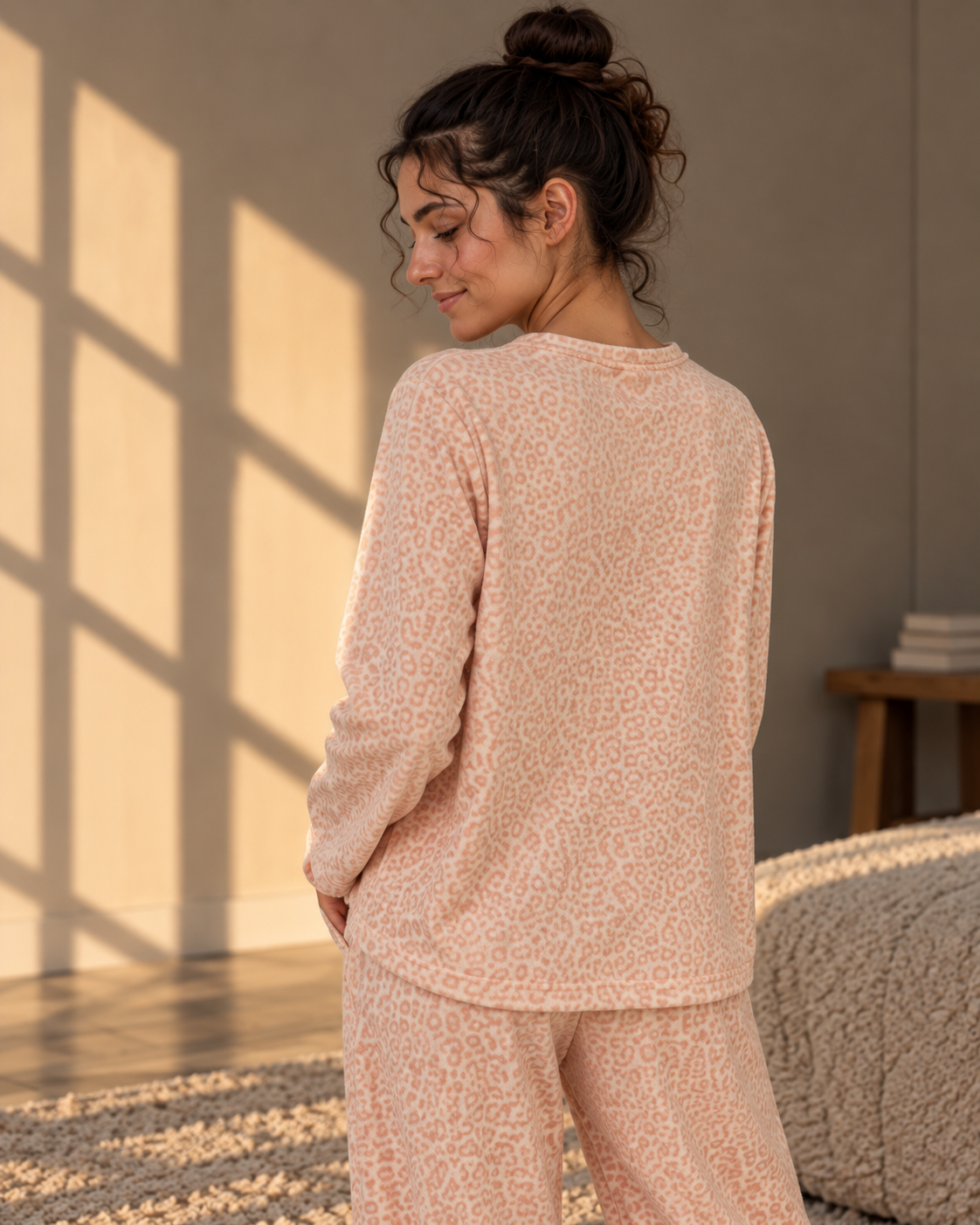Blush Leopard Lace Pajama Set