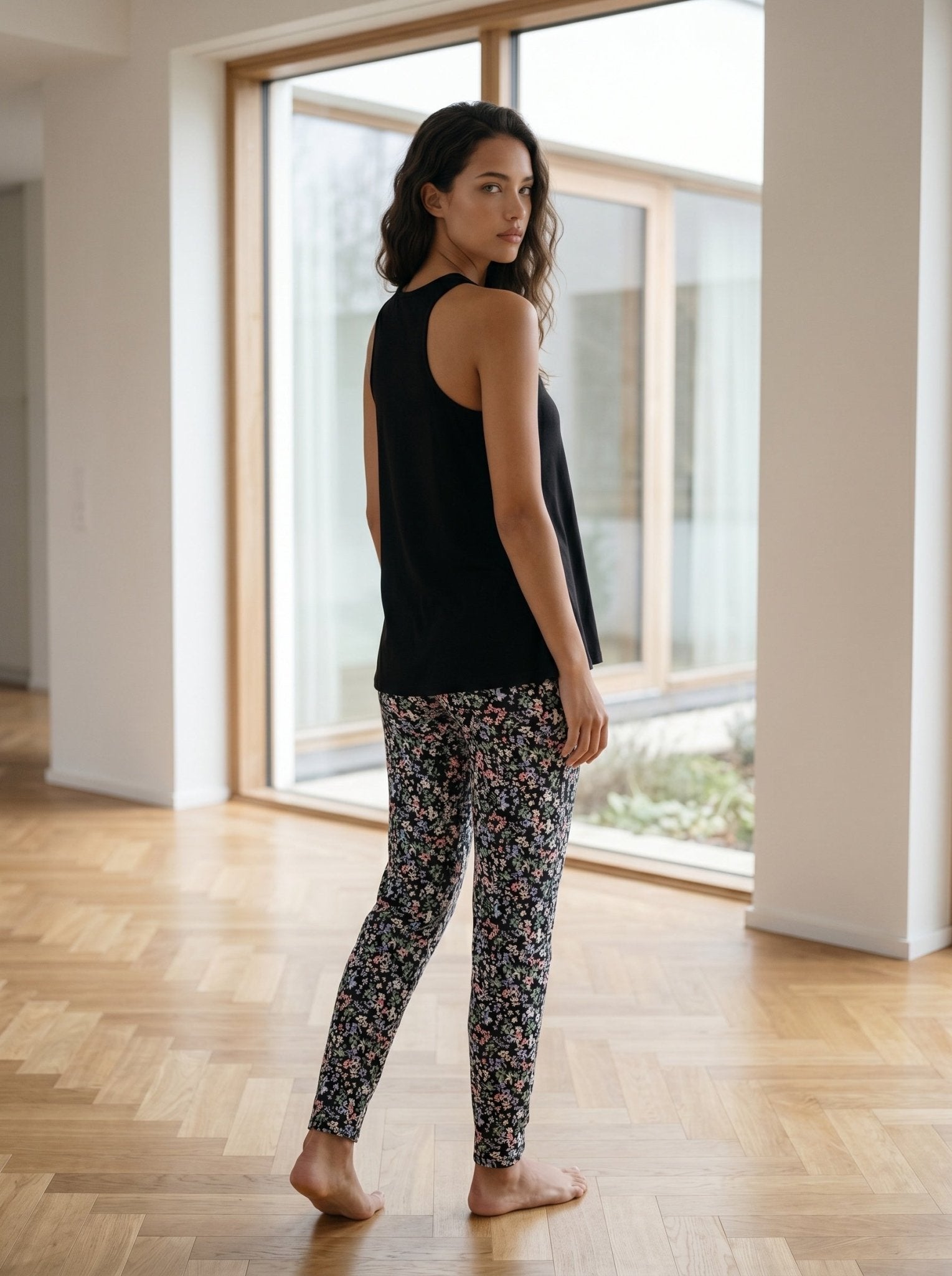 Black Bloom Pajama Set - June Joy