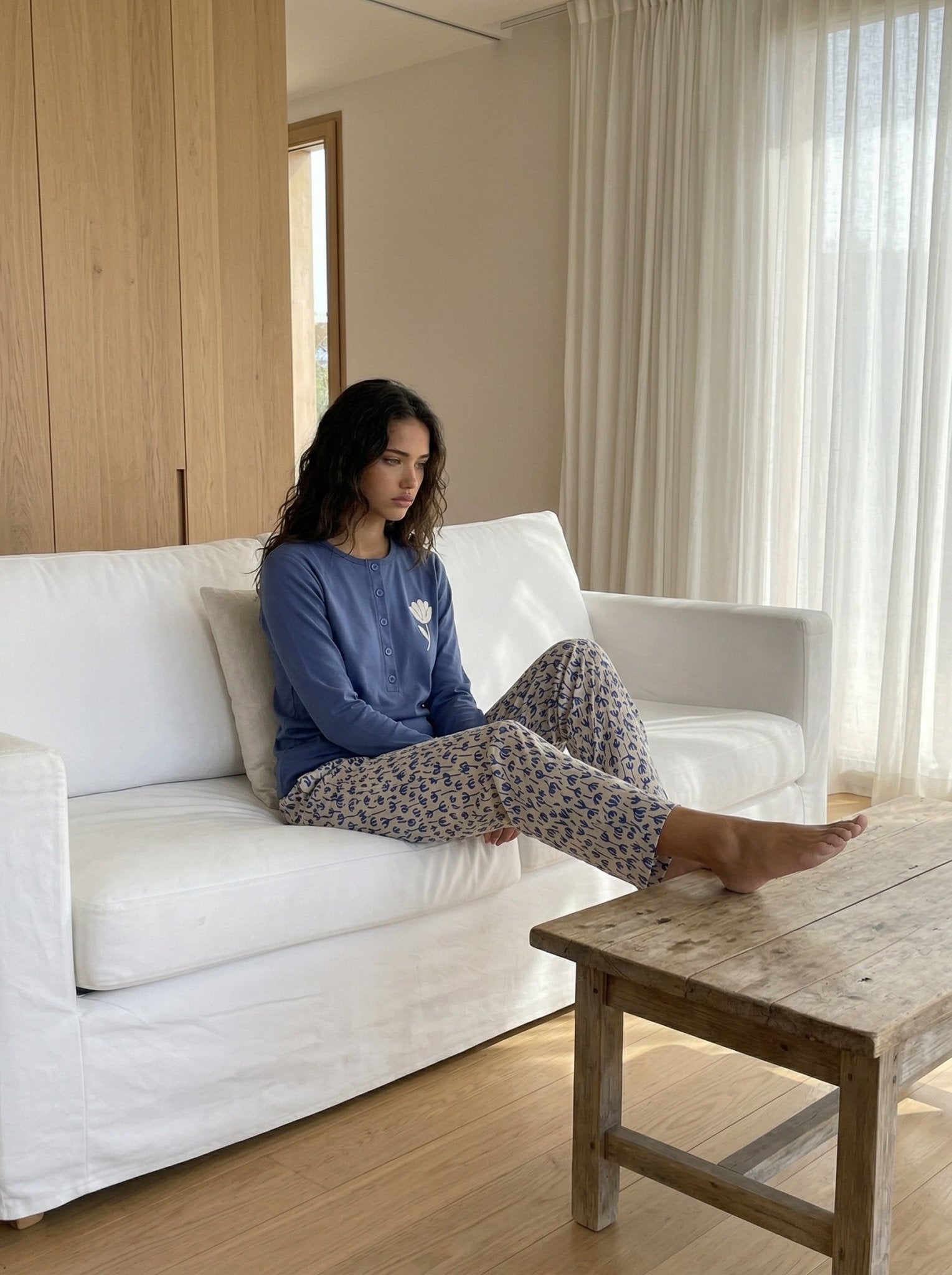 Blue Blossom Pajama Set - June Joy