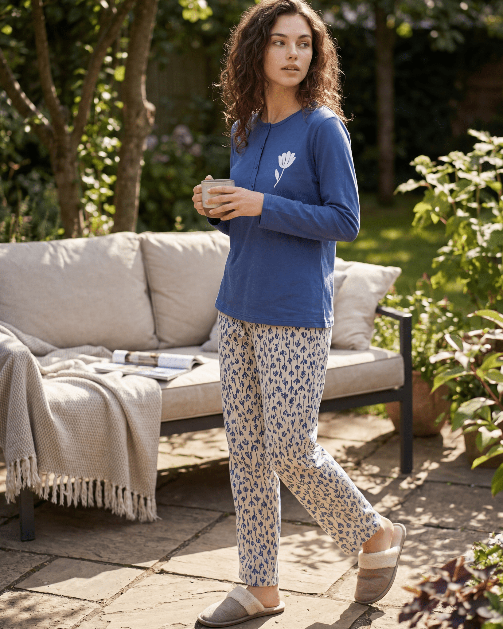 Blue Blossom Pajama Set - June Joy