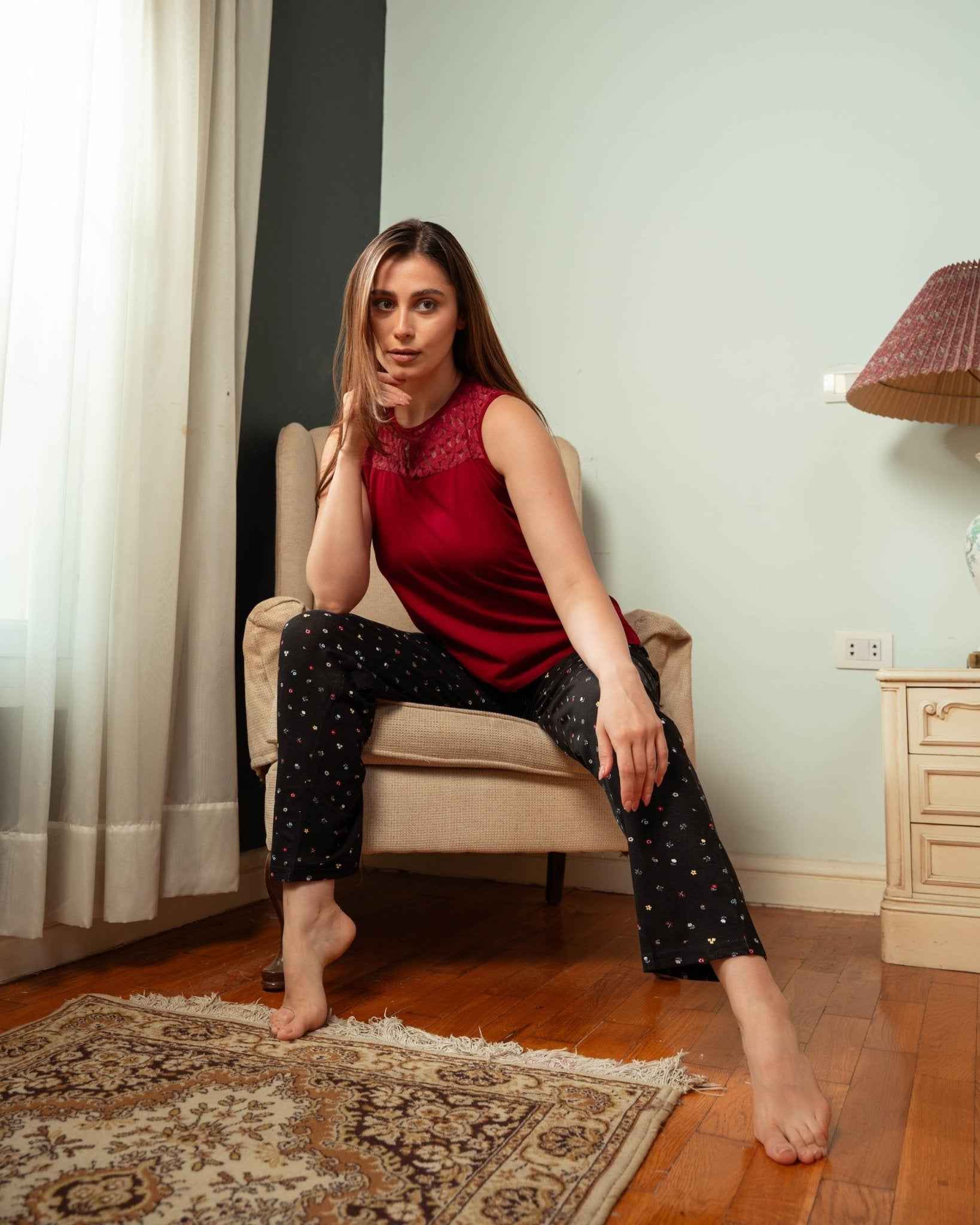 Burgundy Touch Pajama Set