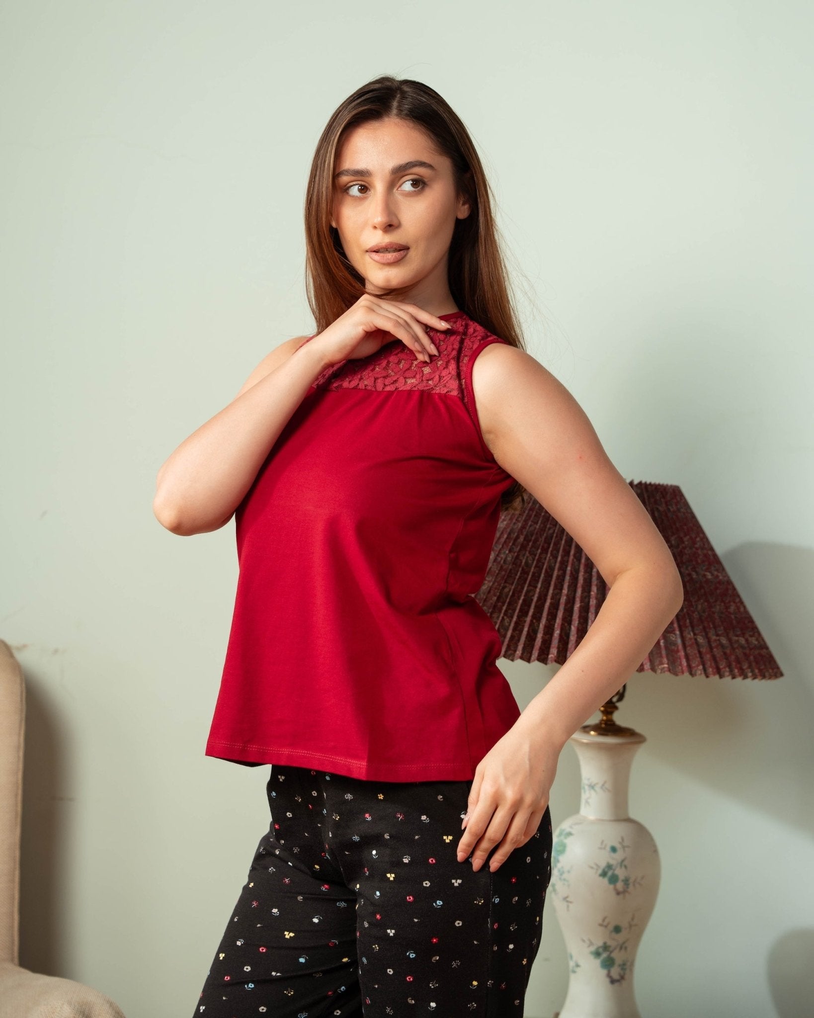 Burgundy Touch Pajama Set - June Joy