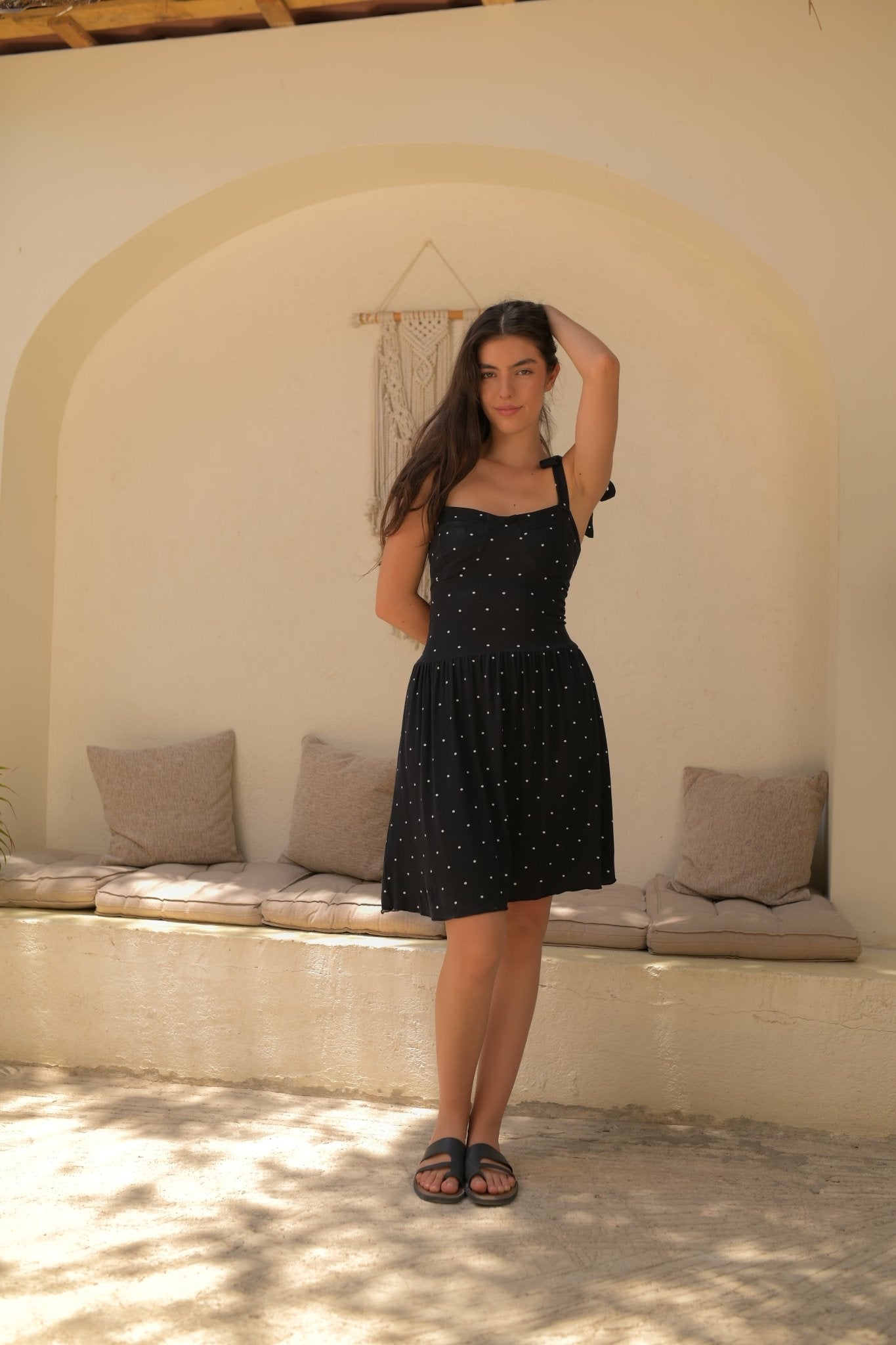 Classic Black Polka Dot Dress - June Joy