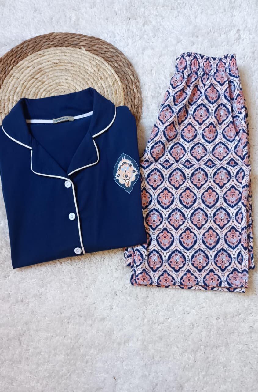 Classic Navy Pajama Set - June Joy