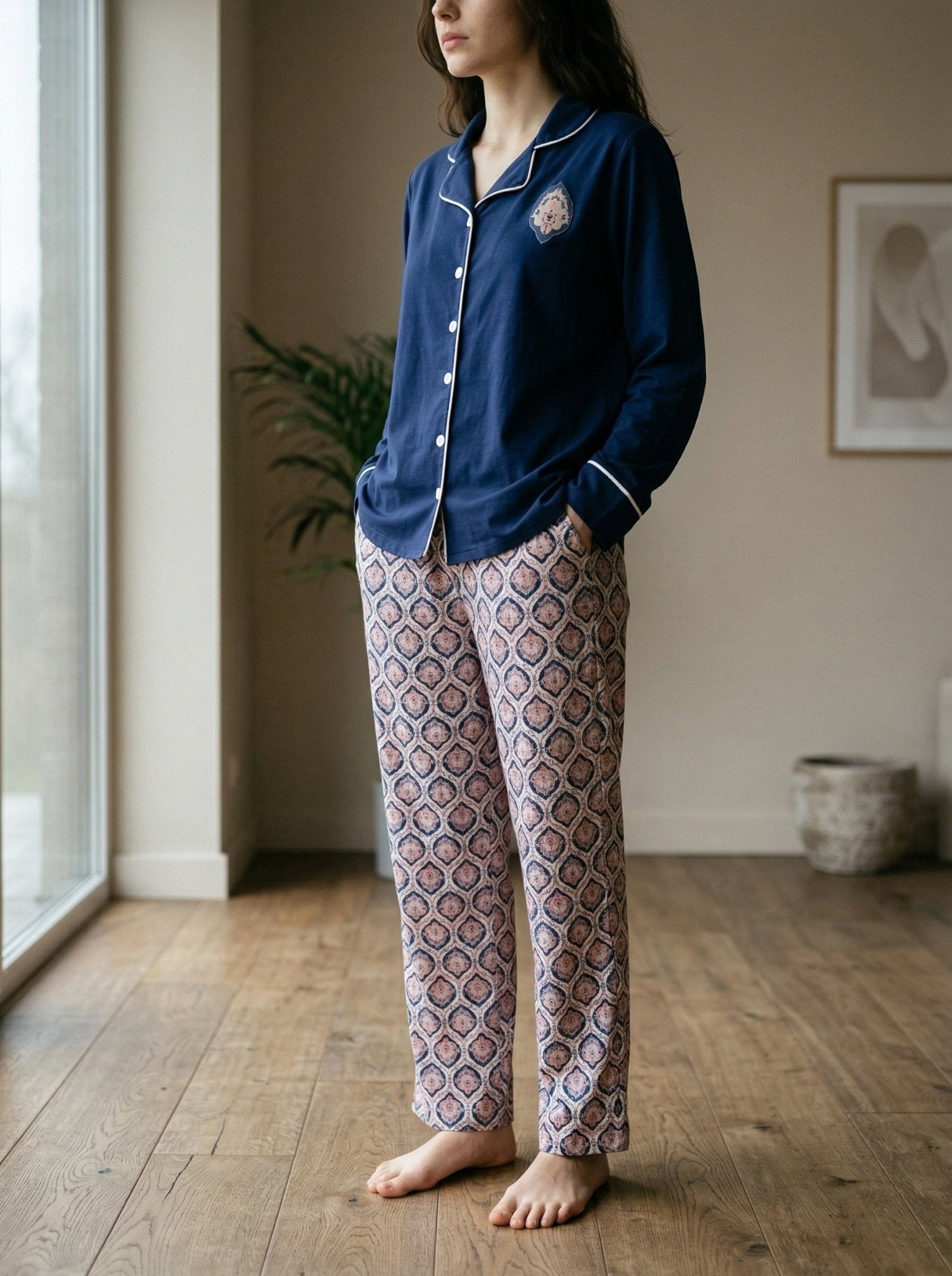 Classic Navy Pajama Set - June Joy