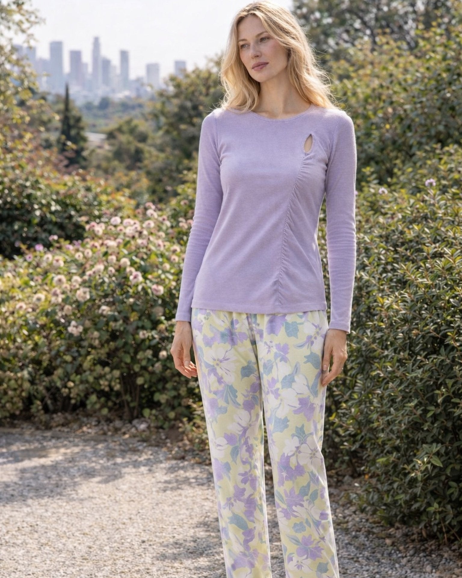Lavender Floral Pajama Set - June Joy