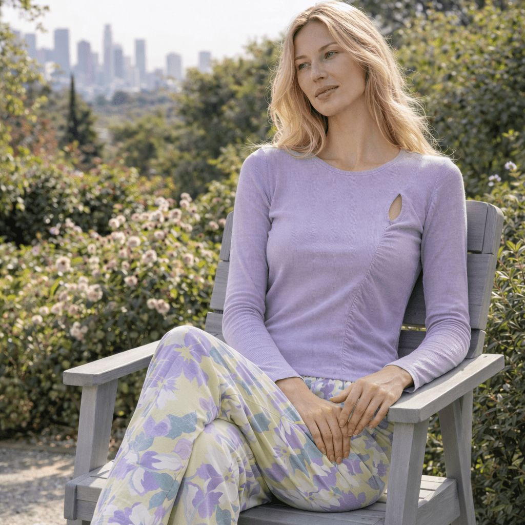 Lavender Floral Pajama Set - June Joy