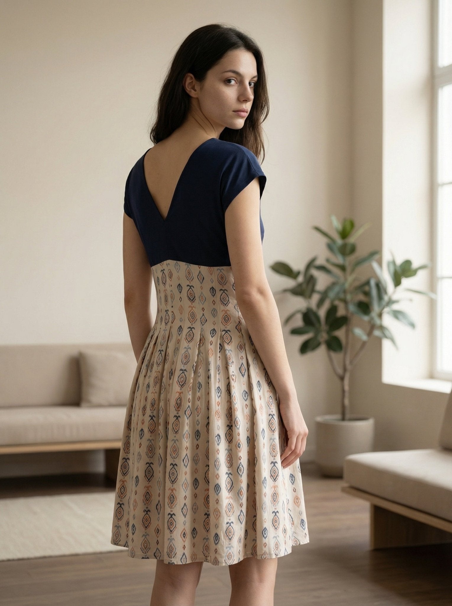 Midnight Azure Empire Dress - June Joy