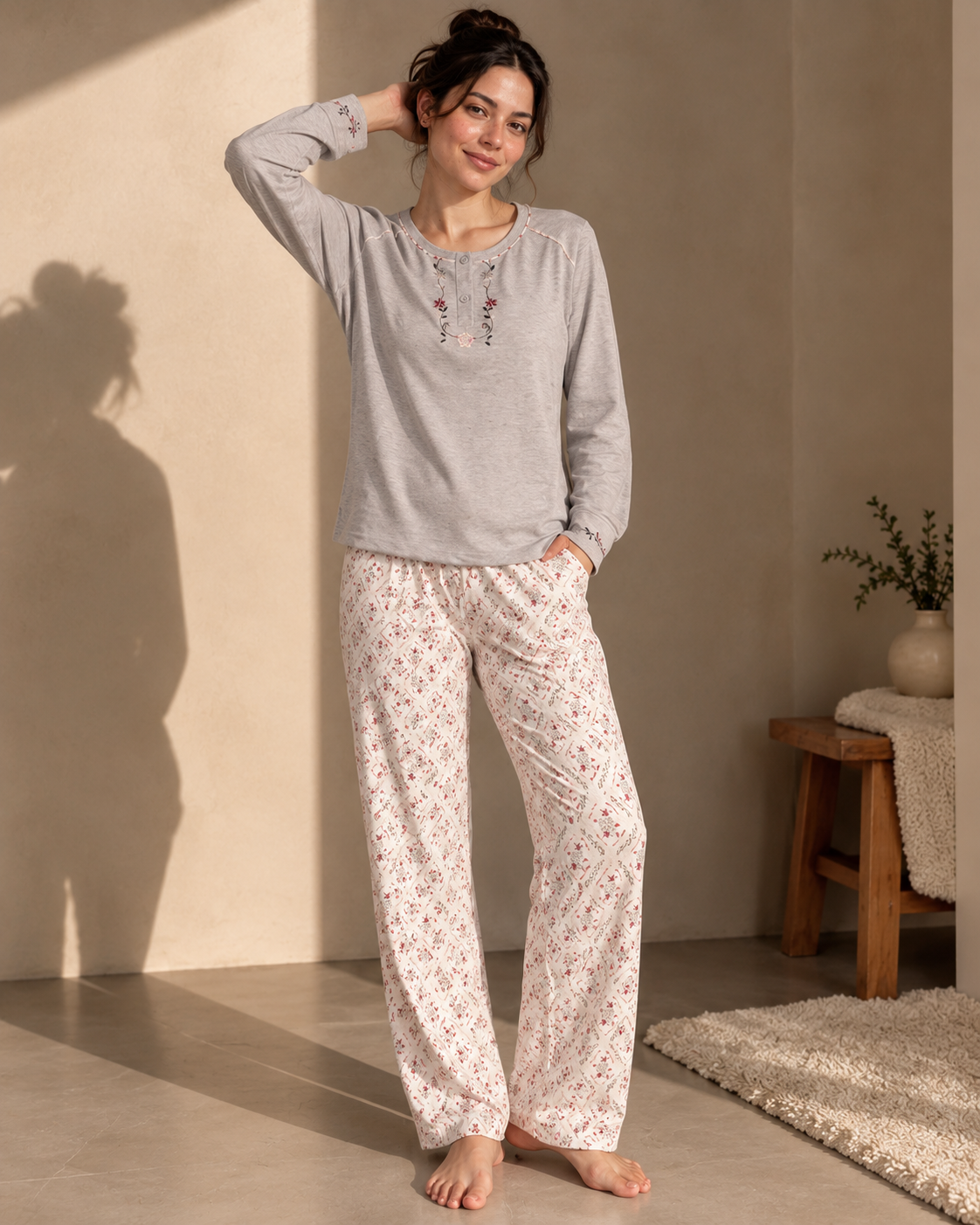 Sweet Blossom Cotton Pajama Set