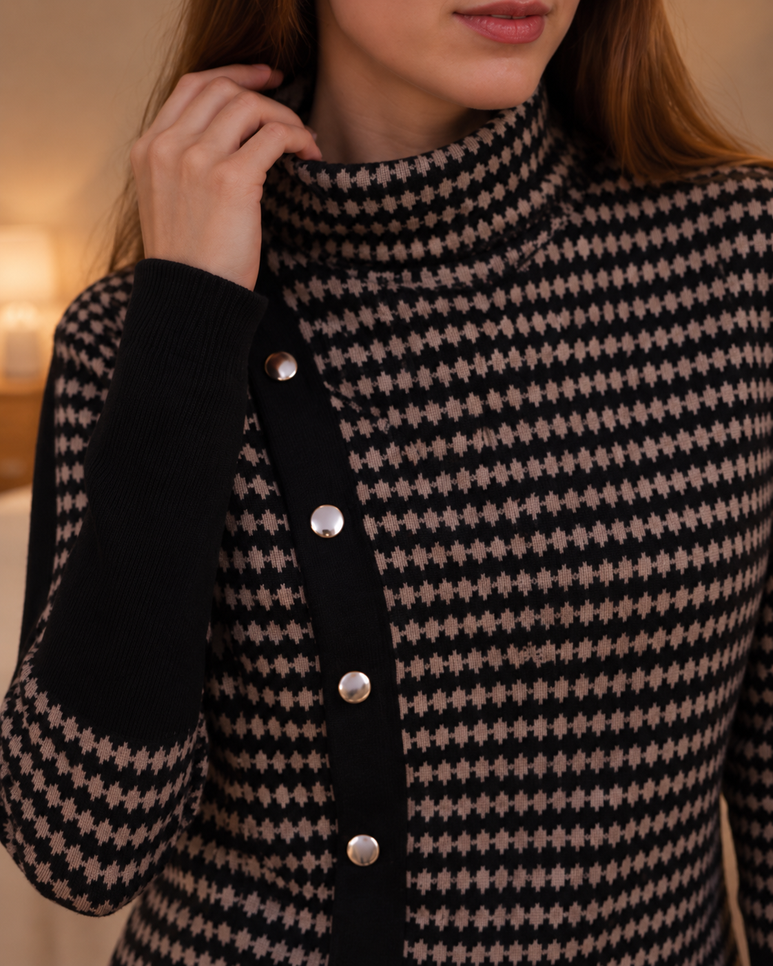 Midnight Check Knit Set