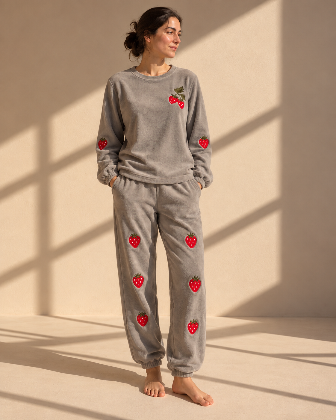 Cozy Strawberry Pajama Set