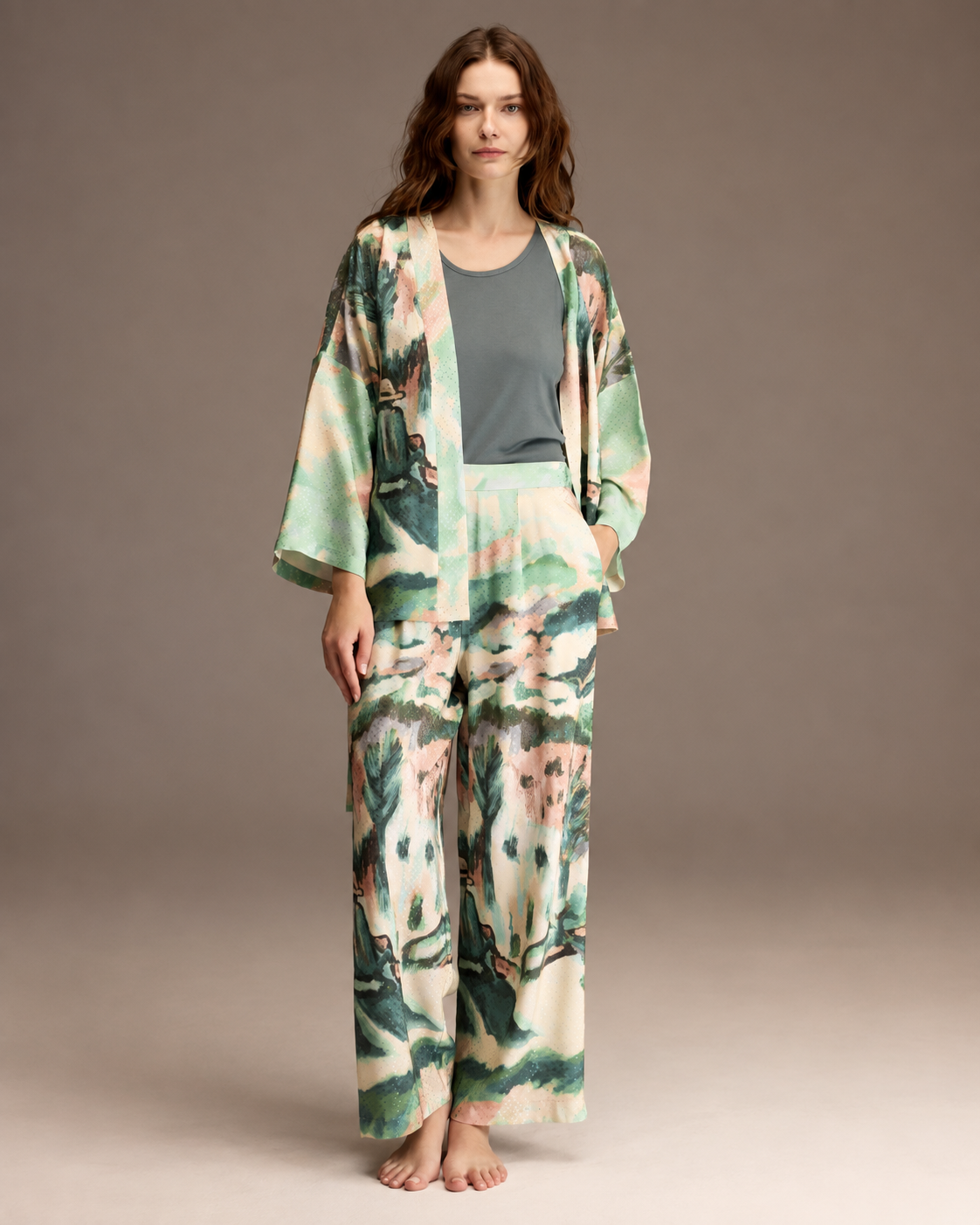 Sage Watercolor 3-Piece Lounge Set