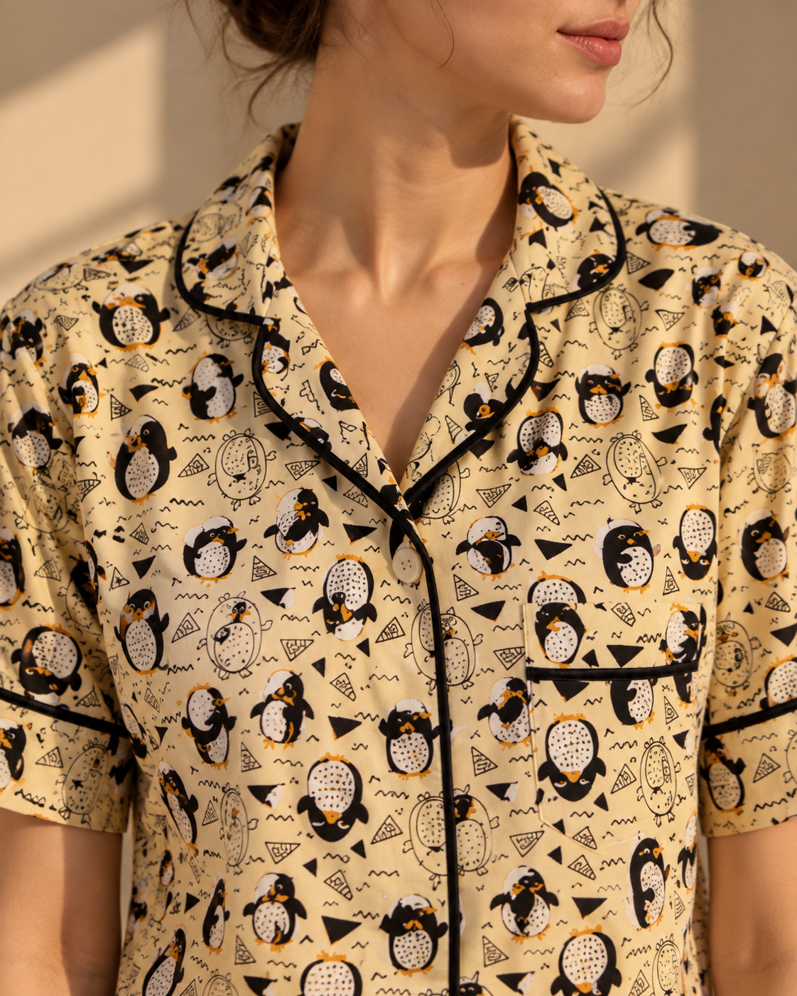 Cozy Penguin Pajama Set