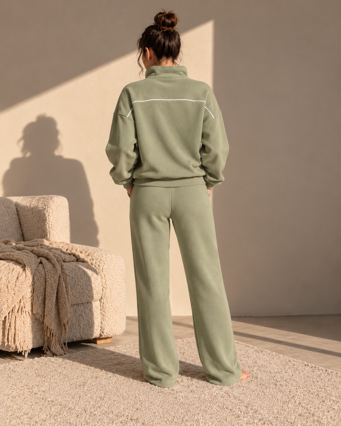Sage Breeze Cotton Tracksuit Set