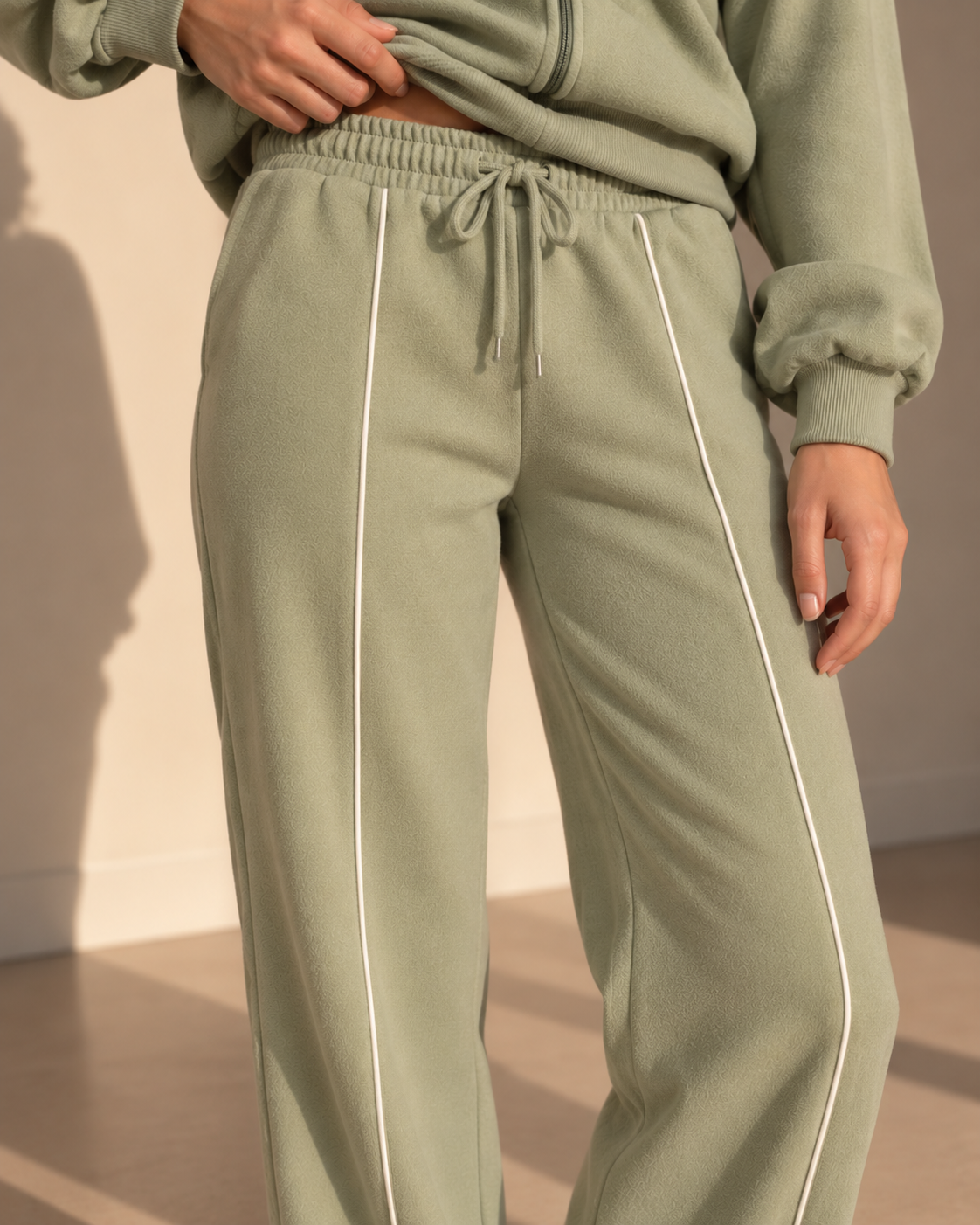 Sage Breeze Cotton Tracksuit Set