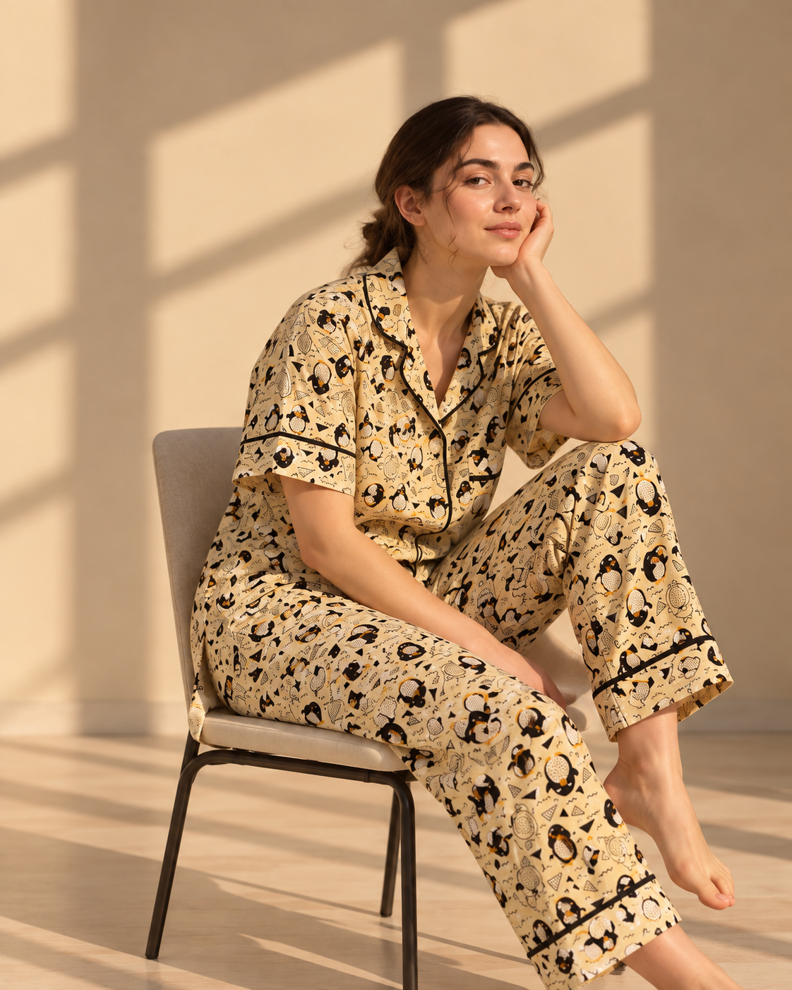Cozy Penguin Pajama Set
