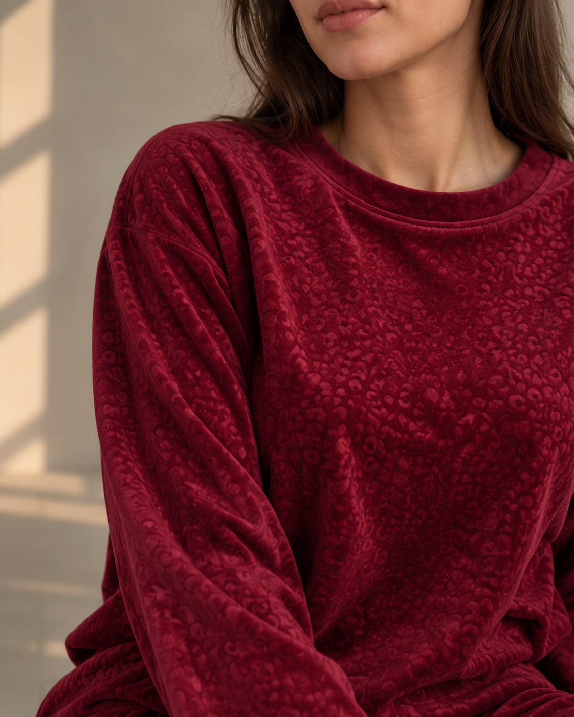 Ruby Glow Velvet Lounge Set