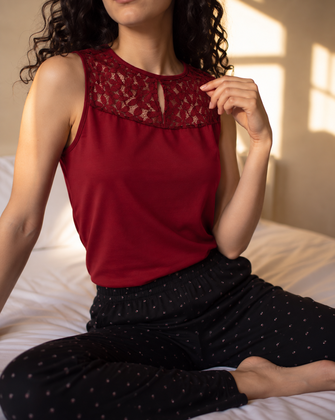 Burgundy Touch Pajama Set