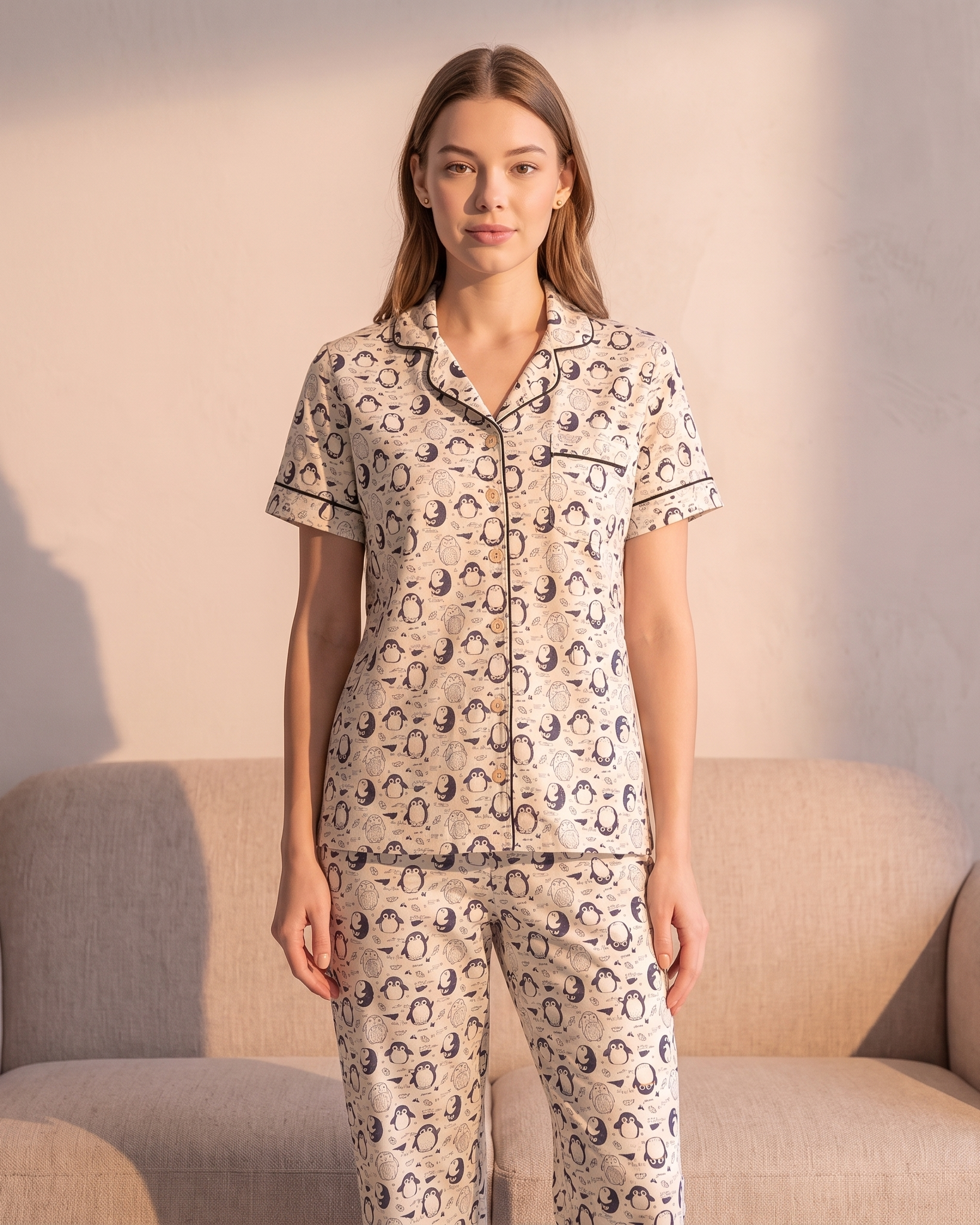 Cozy Penguin Pajama Set
