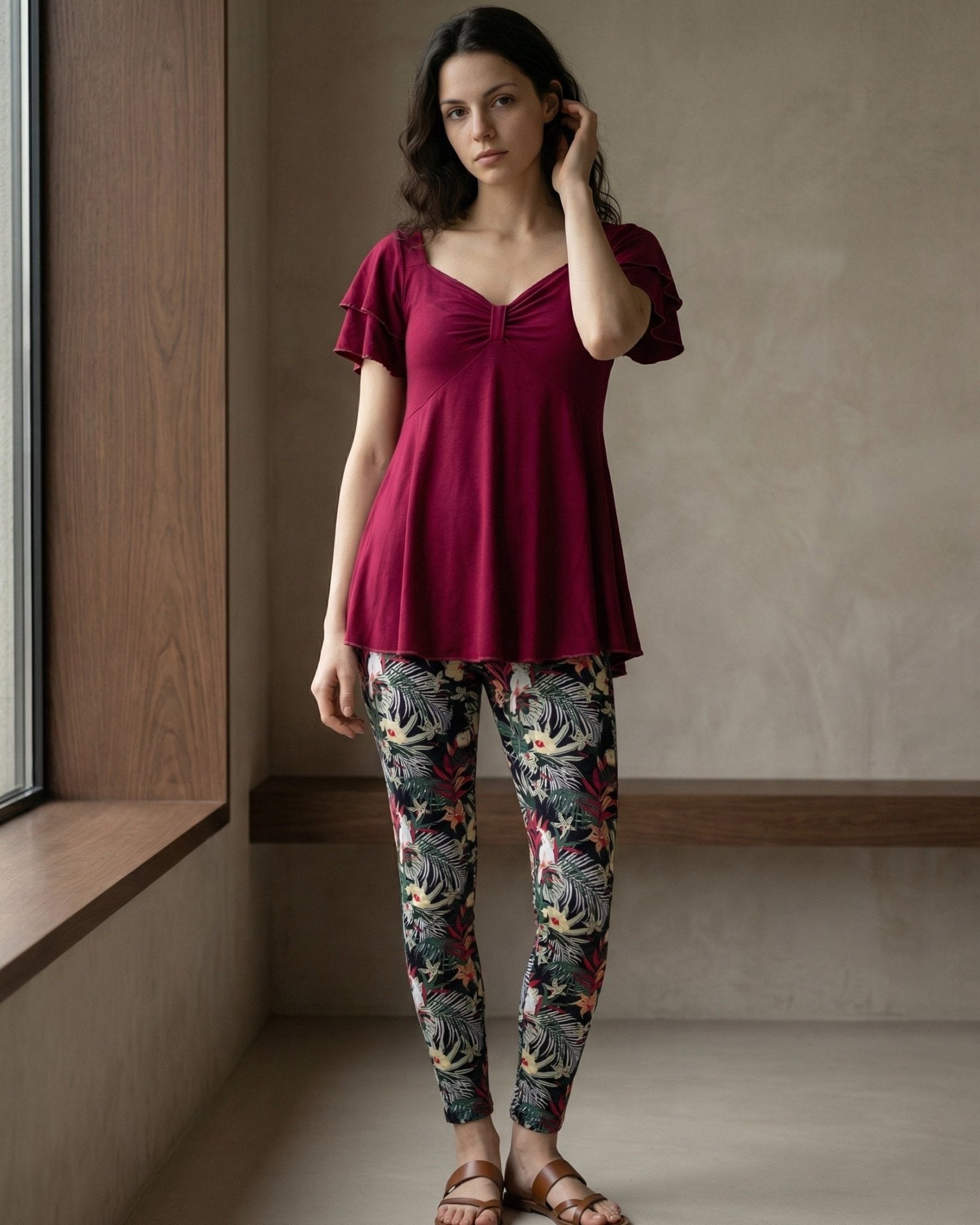 Berry Ruffle Lounge Set - June Joy