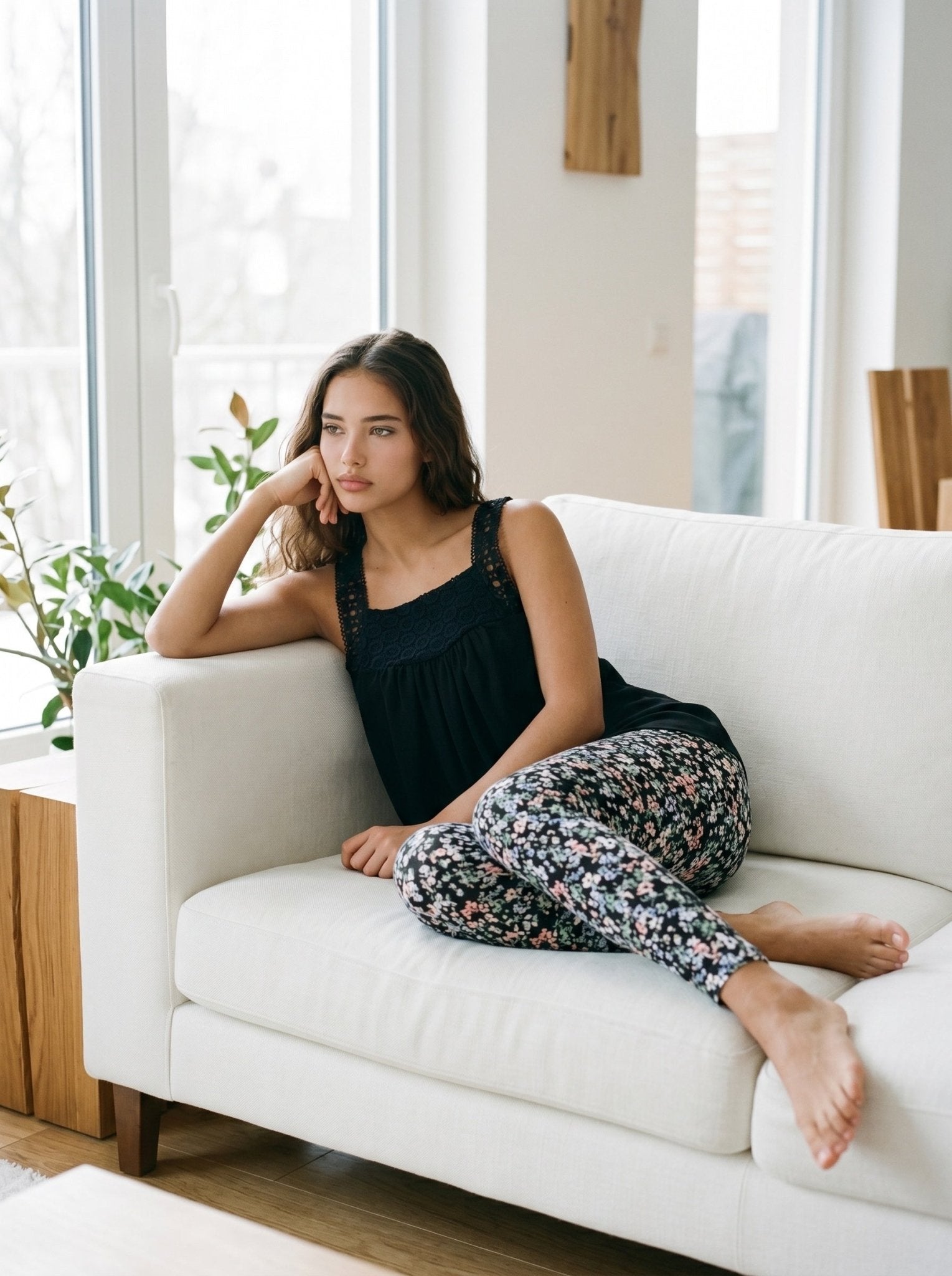 Black Bloom Pajama Set - June Joy