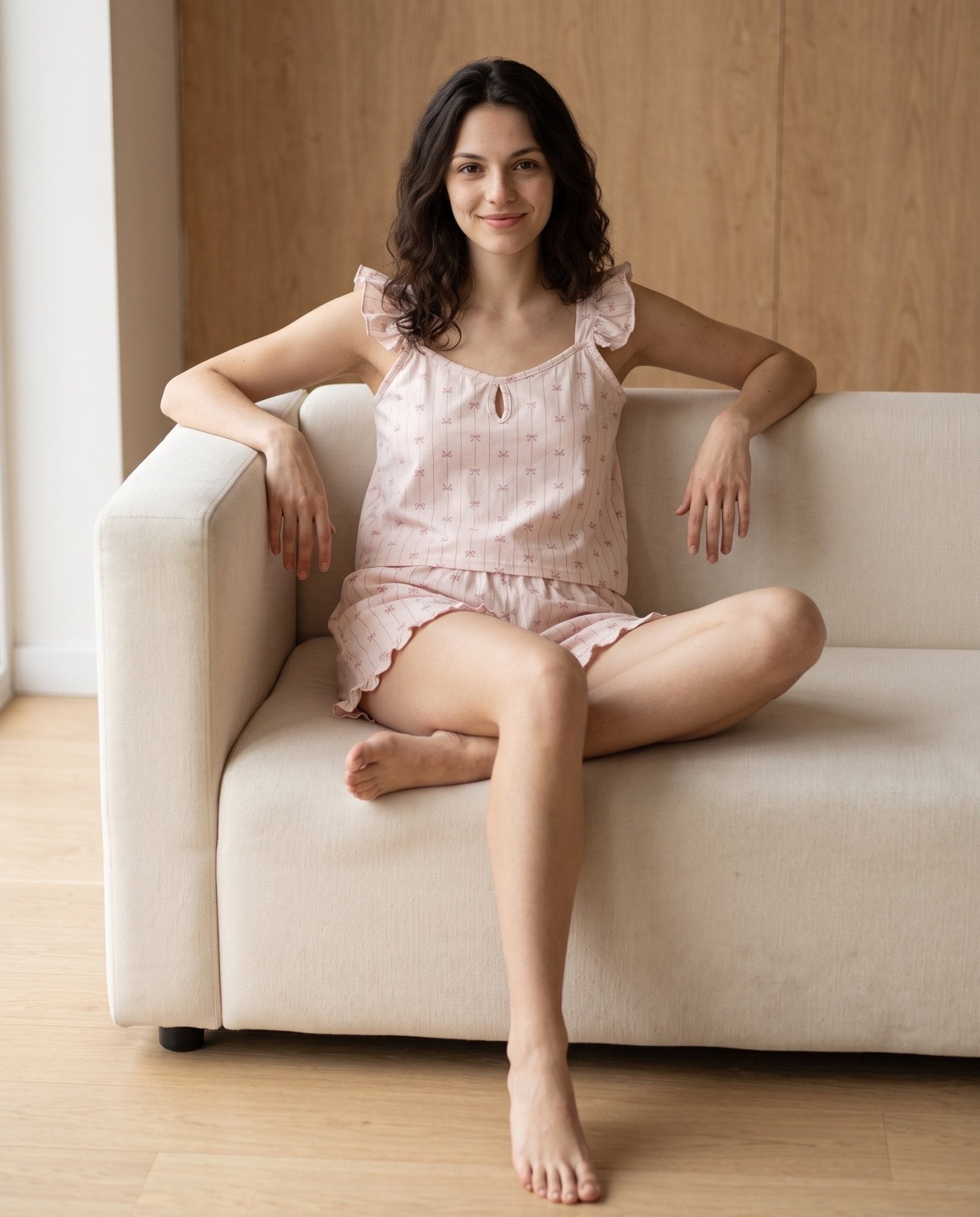 Blush Pink Bow-Print - June Joy