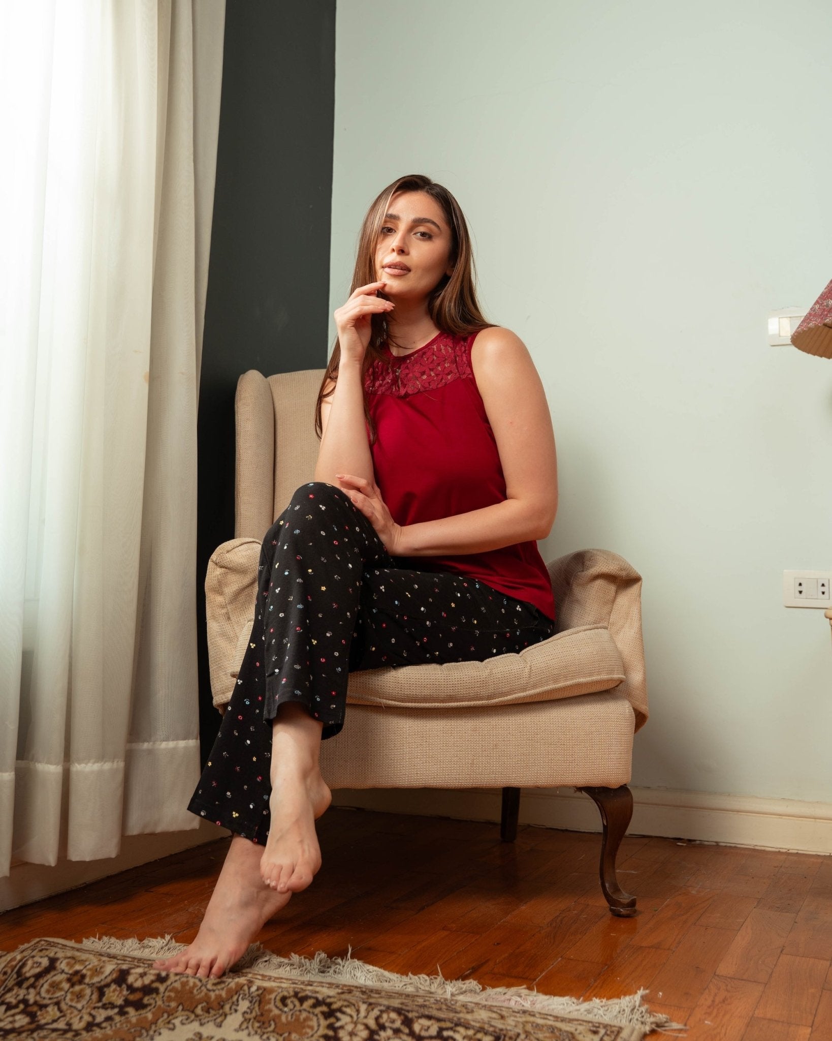 Burgundy Touch Pajama Set - June Joy