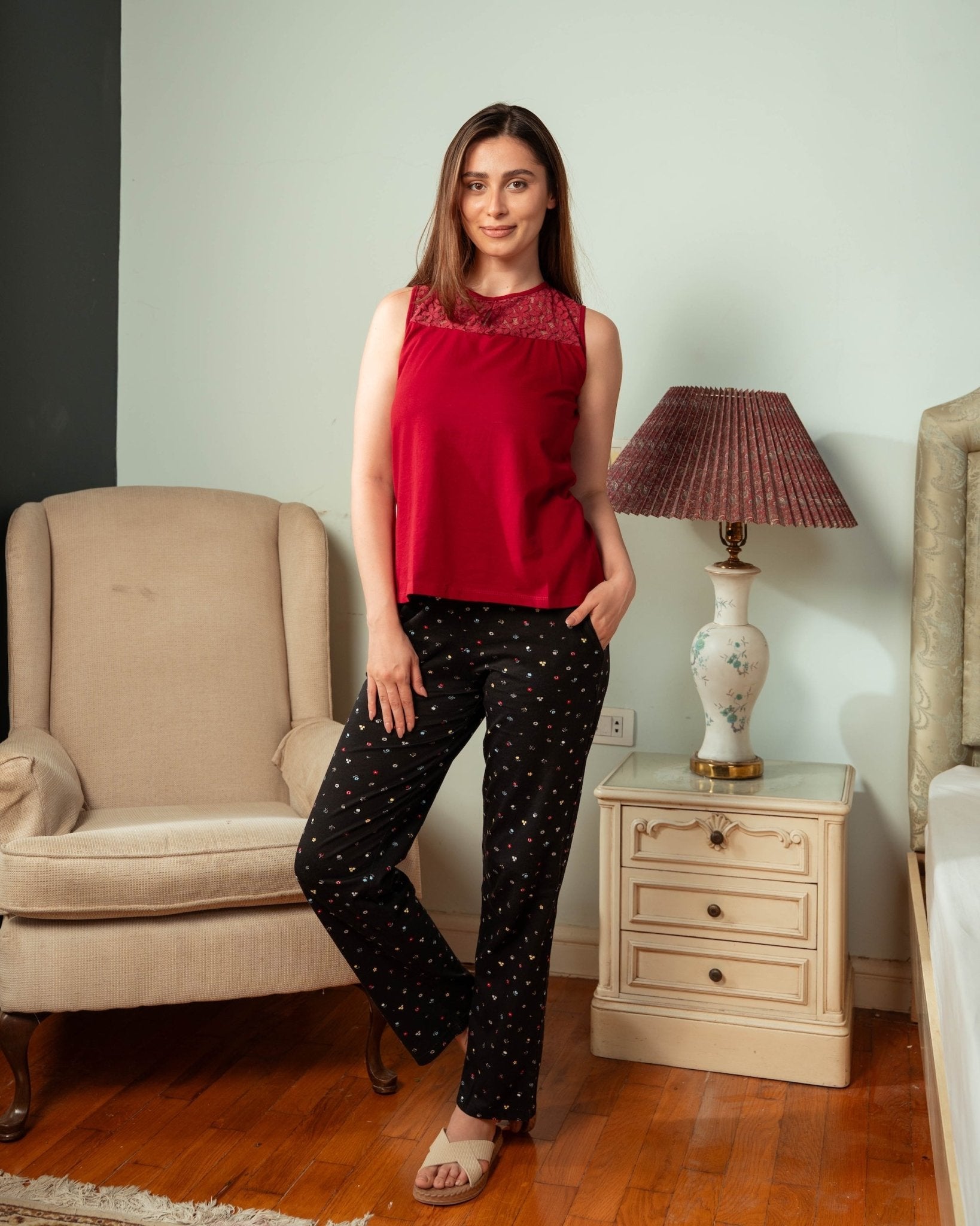 Burgundy Touch Pajama Set - June Joy