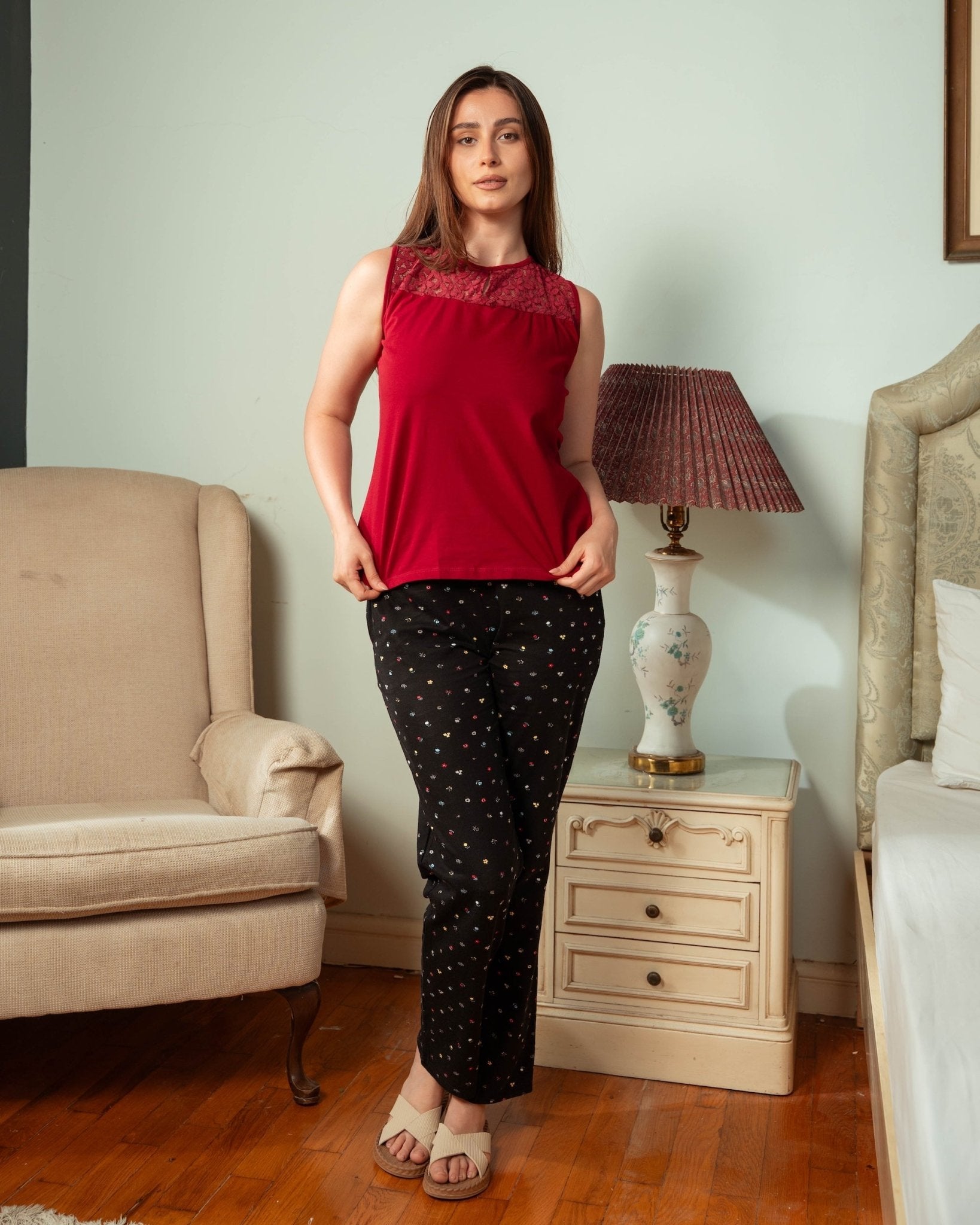 Burgundy Touch Pajama Set - June Joy