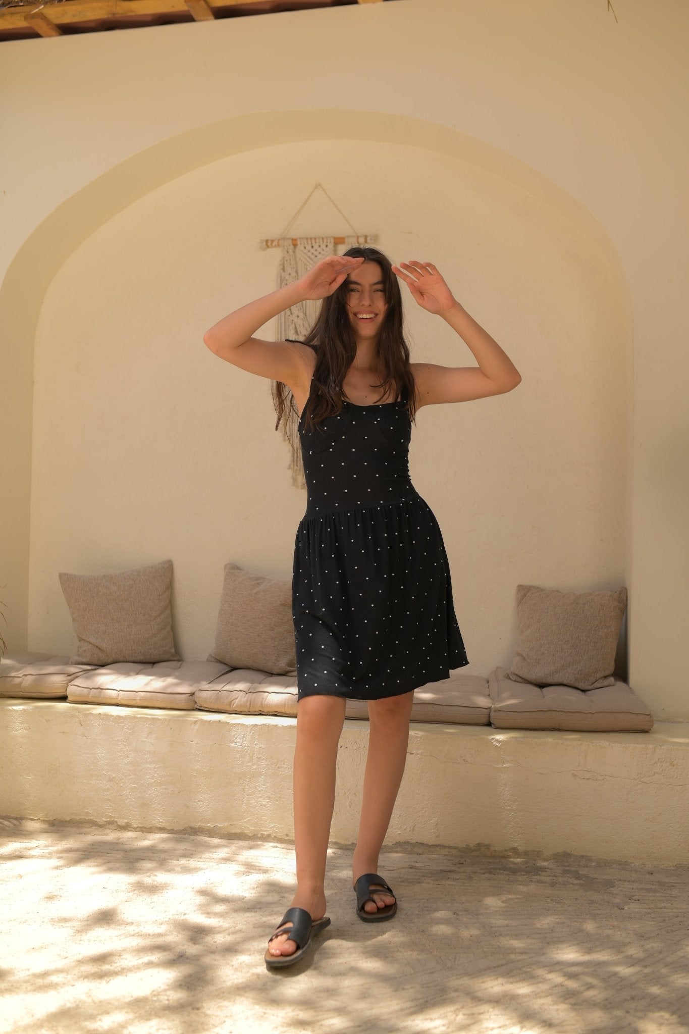Classic Black Polka Dot Dress - June Joy