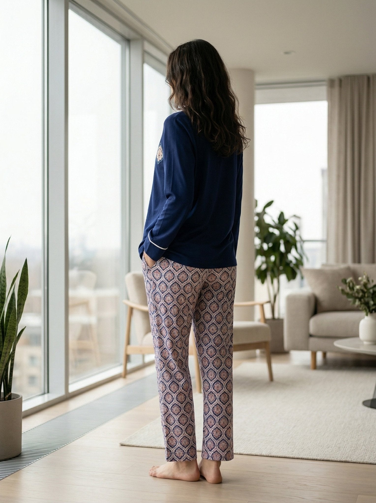 Classic Navy Pajama Set - June Joy