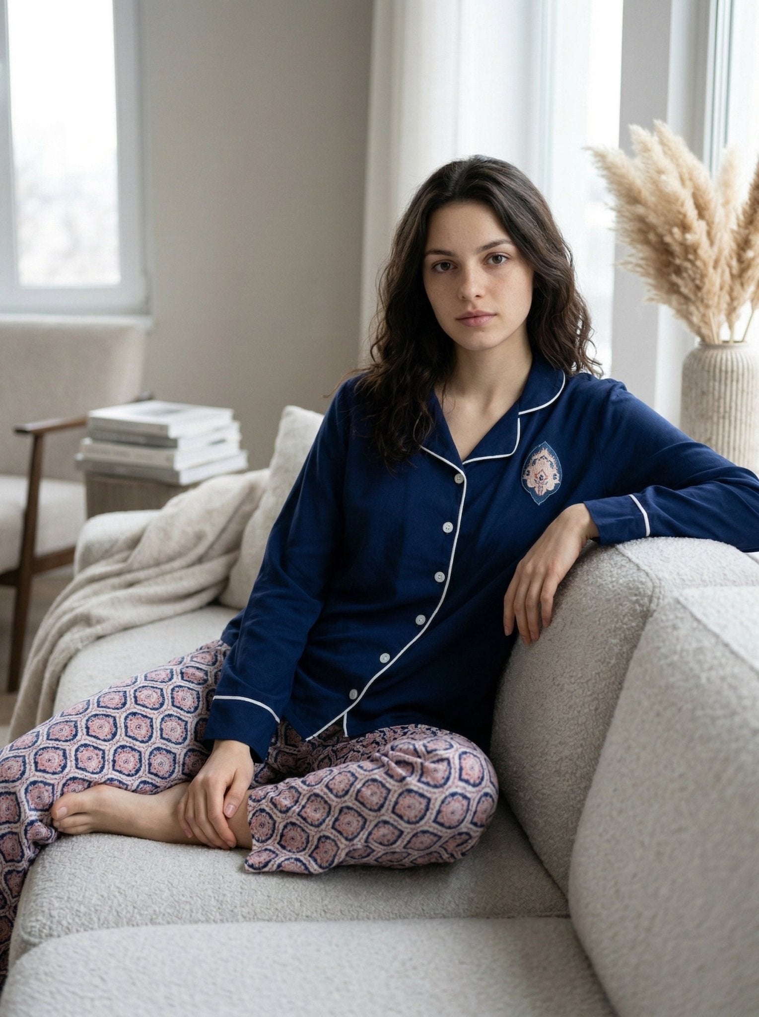 Classic Navy Pajama Set - June Joy