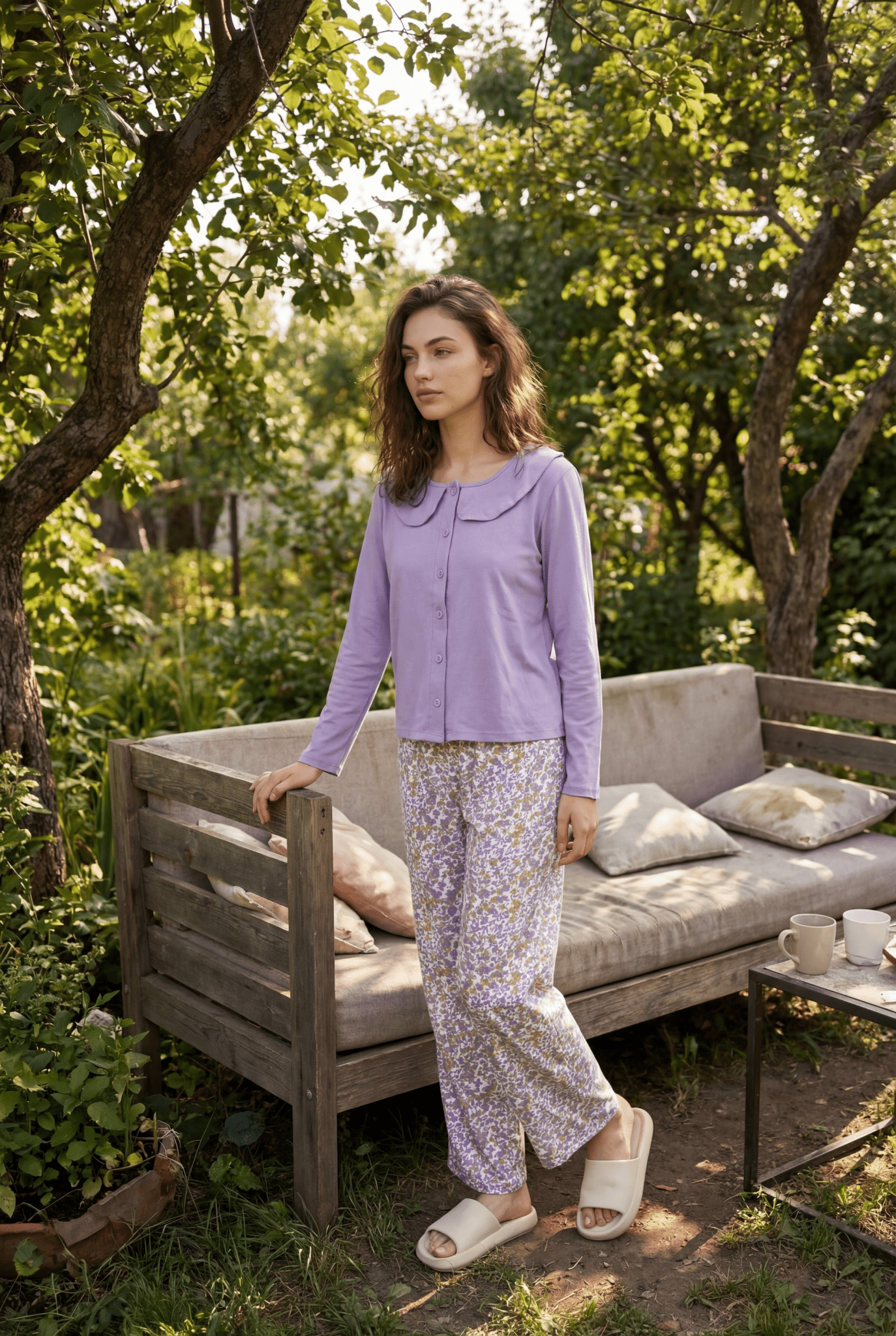 Lavender Garden Pajama Set - June Joy