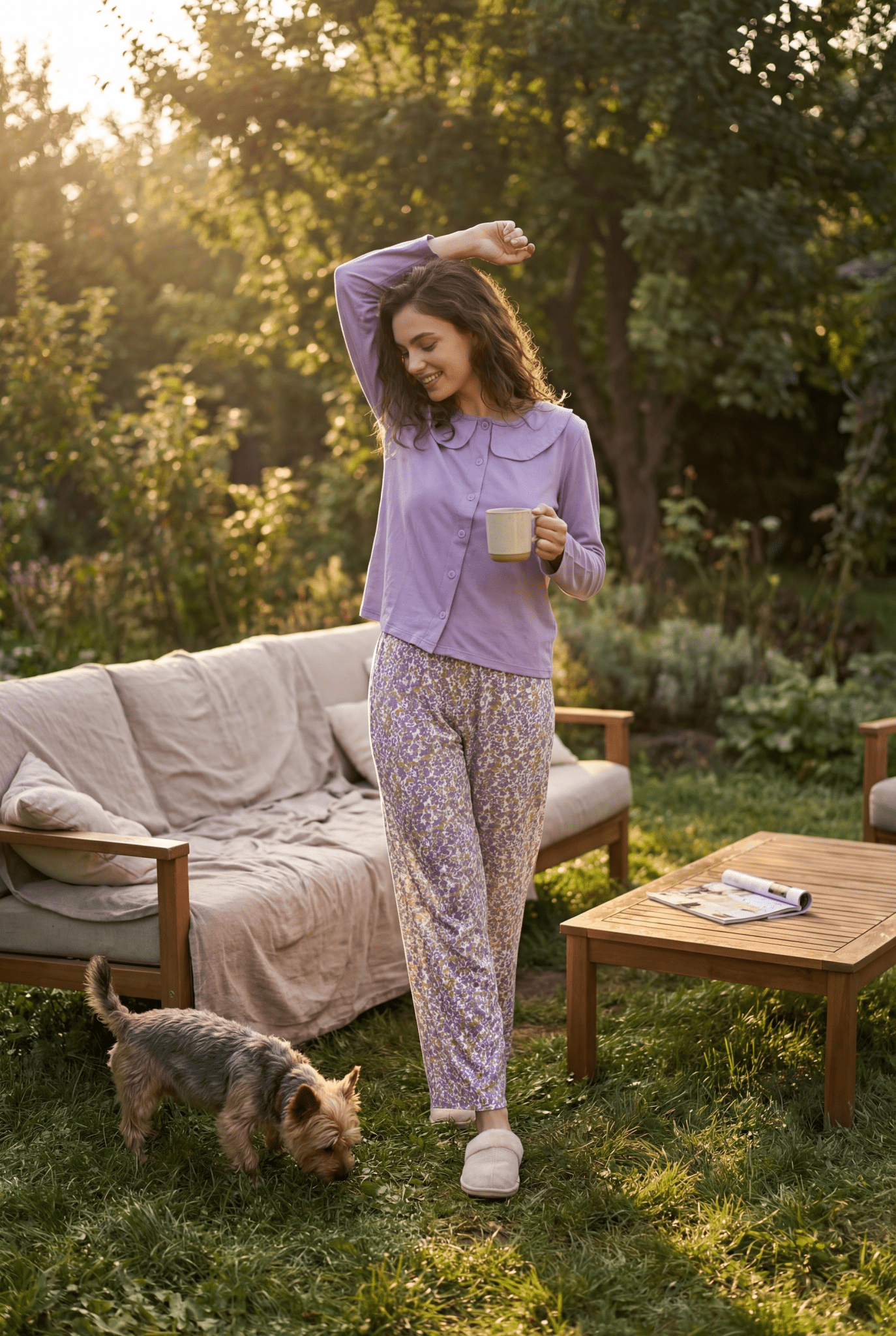 Lavender Garden Pajama Set - June Joy